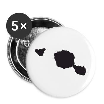 Moorea Tahiti T-Shirt Humorgeschenk - Buttons groß 56 mm (5er Pack) - Weiß - Vorne