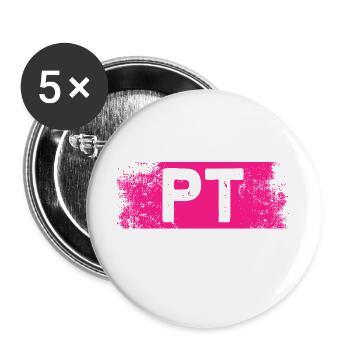 Thysical therapy PT Physiotherapie Physiotherapeut - Buttons groß 56 mm (5er Pack) - Weiß - Vorne