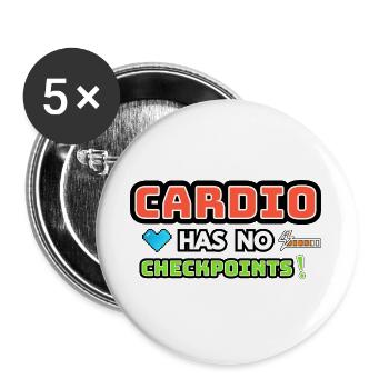 Cardio hat keine Kontrollpunkte - Buttons groß 56 mm (5er Pack) - Weiß - Vorne