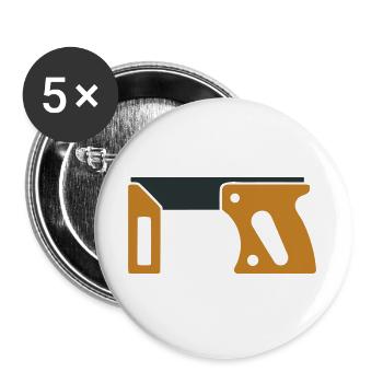 Anschlagwinkel Werkzeug Grafik - Buttons groß 56 mm (5er Pack) - Weiß - Vorne