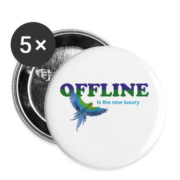 OFFLINE - Buttons groß 56 mm (5er Pack) - Weiß - Vorne