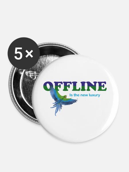 OFFLINE - Buttons groß 56 mm (5er Pack) - Weiß