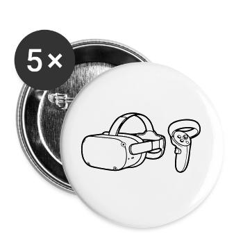 VR Brille Controller Grafik - Buttons groß 56 mm (5er Pack) - Weiß - Vorne