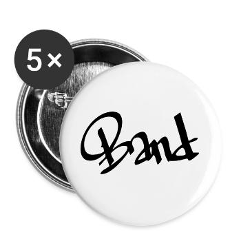 Band - Buttons groß 56 mm (5er Pack) - Weiß - Vorne