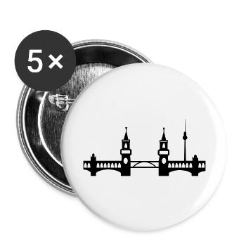 Berlin - Buttons groß 56 mm (5er Pack) - Weiß - Vorne