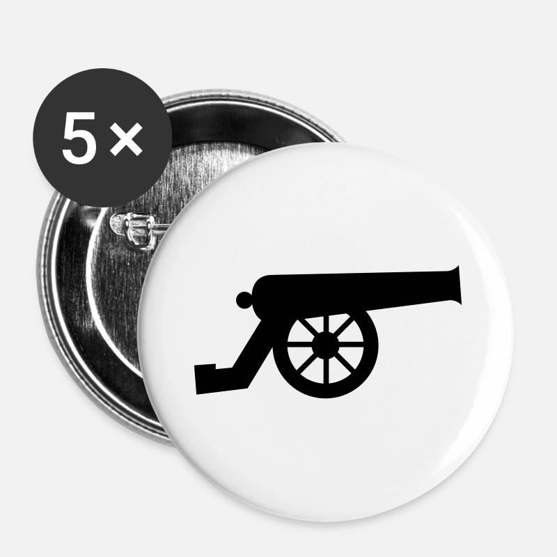 Plot - Lot de 5 grands badges (56 mm) - blanc