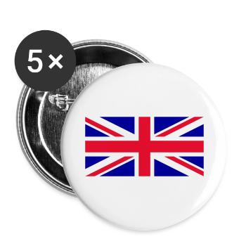 Great Britain - Union Jack - Buttons large 2.2''/56 mm (5-pack) - white - Front