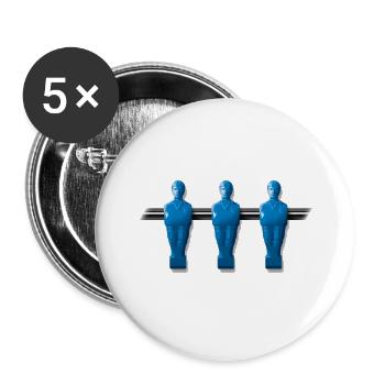 Kickerspieler - Buttons groß 56 mm (5er Pack) - Weiß - Vorne