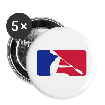 Kanu mit Frame - Buttons groß 56 mm (5er Pack) - Weiß - Vorne