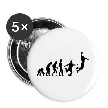 Basket-ball Evolution Basketball Basket - Lot de 5 grands badges (56 mm) - blanc - Devant