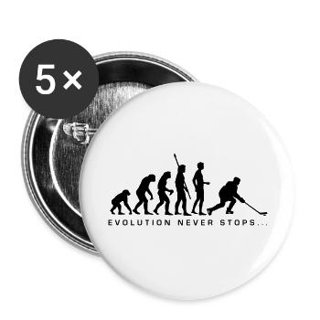 evolution_eishockey_b - Buttons groß 56 mm (5er Pack) - Weiß - Vorne