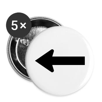 pfeil - Buttons groß 56 mm (5er Pack) - Weiß - Vorne