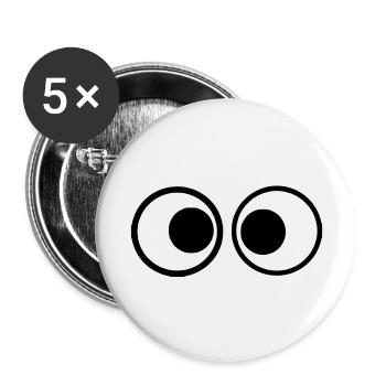 Eyes 1 - Buttons large 2.2''/56 mm (5-pack) - white - Front
