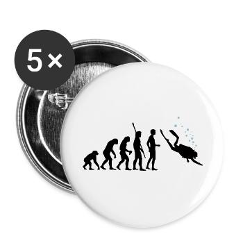 evolution_taucher_c_2c - Buttons groß 56 mm (5er Pack) - Weiß - Vorne