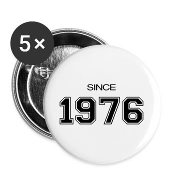 Geburtstagsgeschenk 1976 - Buttons groß 56 mm (5er Pack) - Weiß - Vorne