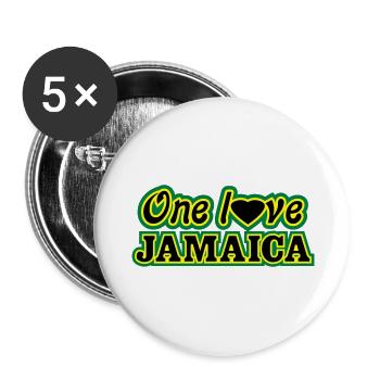 One l♥ve jamaica - Lot de 5 grands badges (56 mm) - blanc - Devant