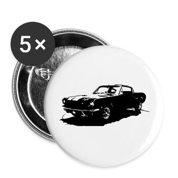 Shelby GT350 1966 - Lot de 5 grands badges (56 mm) - blanc - Devant