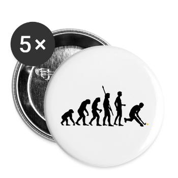 evolution_herren_hockey_2c - Buttons groß 56 mm (5er Pack) - Weiß - Vorne