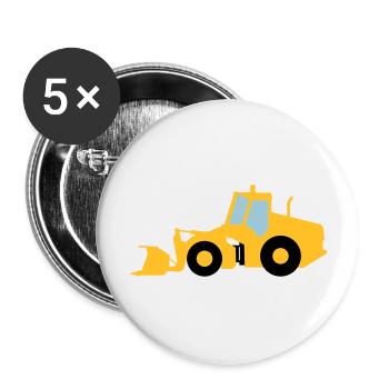Radlader - Buttons groß 56 mm (5er Pack) - Weiß - Vorne