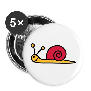 schnecke_3c - Buttons large 2.2''/56 mm (5-pack) - white - Front