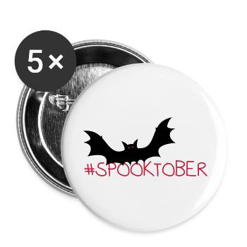 #spooktober / Halloween - Buttons groß 56 mm (5er Pack) - Weiß - Vorne