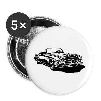 Vektorgrafik - Buttons groß 56 mm (5er Pack) - Weiß - Vorne