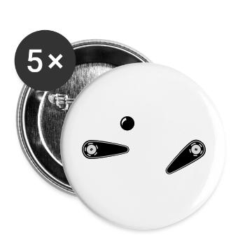 Flipper 2-farbig - Buttons groß 56 mm (5er Pack) - Weiß - Vorne