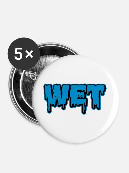 Wet - Buttons groß 56 mm (5er Pack) - Weiß
