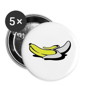 Nackte Banane - Buttons groß 56 mm (5er Pack) - Weiß - Vorne