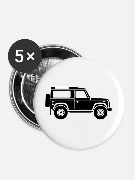 Defender D90 - Buttons groß 56 mm (5er Pack) - Weiß