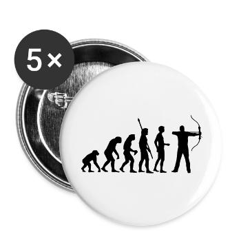evolution_bogenschiessen - Buttons groß 56 mm (5er Pack) - Weiß - Vorne