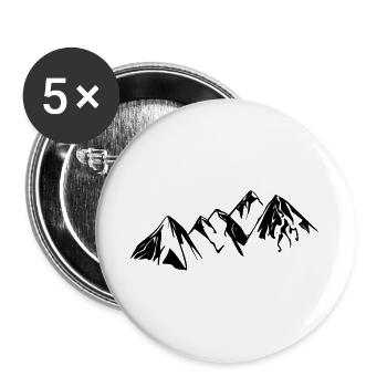 Mountain landscape - Buttons large 2.2''/56 mm (5-pack) - white - Front