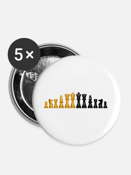 Schachfiguren - Buttons groß 56 mm (5er Pack) - Weiß