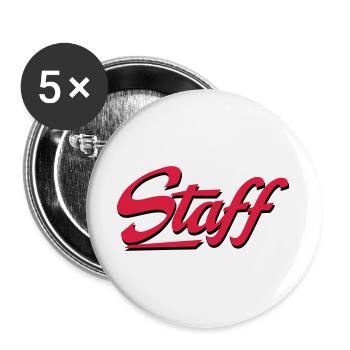 2541614 15210757 staff - Lot de 5 grands badges (56 mm) - blanc - Devant