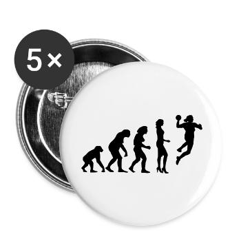 evolution_handball_spielerin_c_1c - Lot de 5 grands badges (56 mm) - blanc - Devant