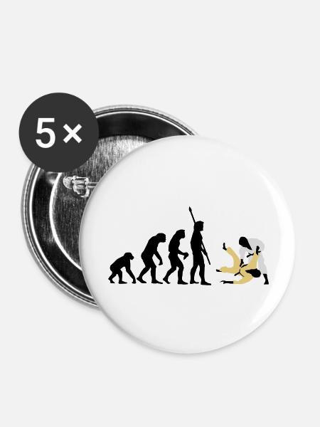 evolution_judo_a_3c - Buttons groß 56 mm (5er Pack) - Weiß