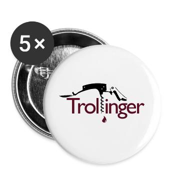 Trollinger - Buttons groß 56 mm (5er Pack) - Weiß - Vorne