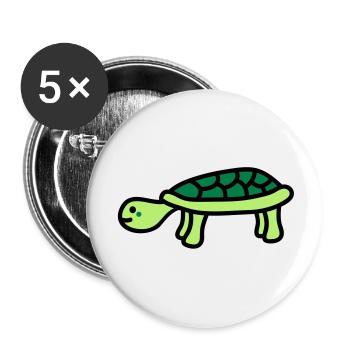 turtle - Buttons large 2.2''/56 mm (5-pack) - white - Front