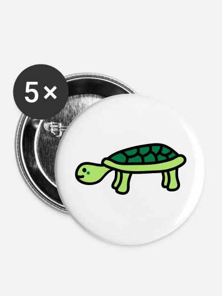 turtle - Buttons groß 56 mm (5er Pack) - Weiß