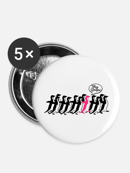 stay unique - Buttons groß 56 mm (5er Pack) - Weiß