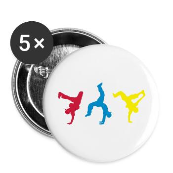 bboys___f3 - Buttons large 2.2''/56 mm (5-pack) - white - Front