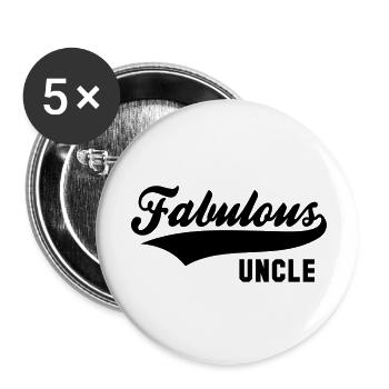 Fabulous UNCLE - Buttons large 2.2''/56 mm (5-pack) - white - Front