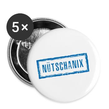 Nütschanix - Buttons large 2.2''/56 mm (5-pack) - white - Front