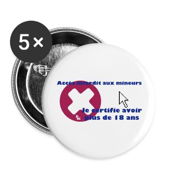 + 18 by dk - Buttons large 2.2''/56 mm (5-pack) - white - Front