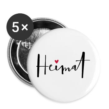 Home I Home At Home Heart Gift - Buttons large 2.2''/56 mm (5-pack) - white - Front