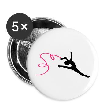 ribbon_gymnastic_silhouette-5 - Buttons large 2.2''/56 mm (5-pack) - white - Front