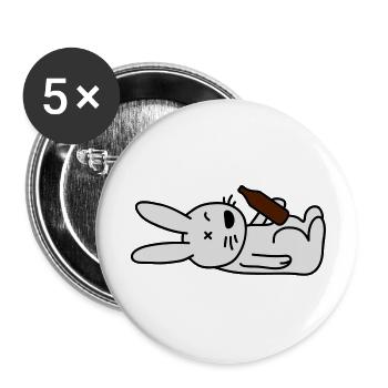 drunken_bunny - Buttons large 2.2''/56 mm (5-pack) - white - Front