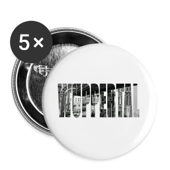 wuppertal schwebebahn - Buttons large 2.2''/56 mm (5-pack) - white - Front