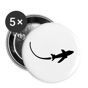 jet__f1 - Buttons groß 56 mm (5er Pack) - Weiß - Vorne