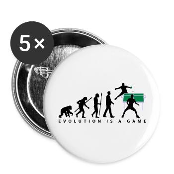 evolution_tischtennisspieler_102012_a_3c - Buttons groß 56 mm (5er Pack) - Weiß - Vorne